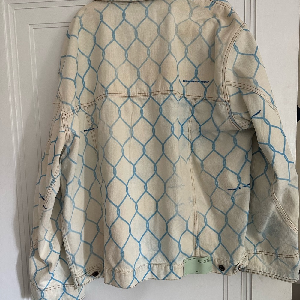 OFF-WHITE Oversized Fence Printed Denim Jacket - Picture 4 of 4